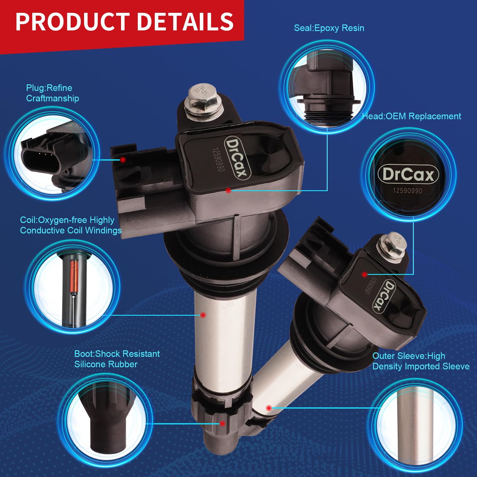 Snapklik.com : DrCax OEM Ignition Coil UF569 GN10494 C1555 Compatible