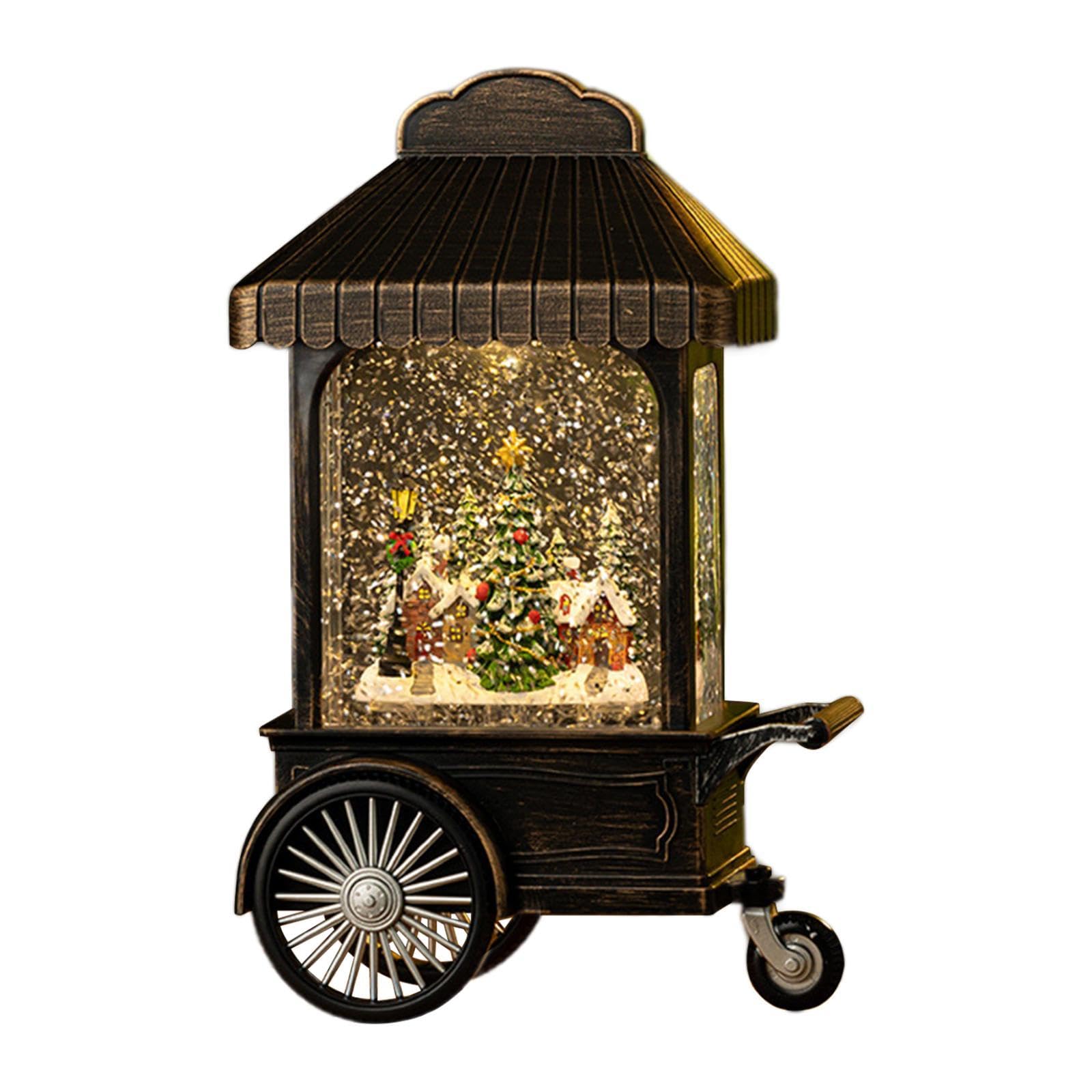 Bola de nieve navideña musical e iluminada: ideal para el escritorio de la oficina o casa