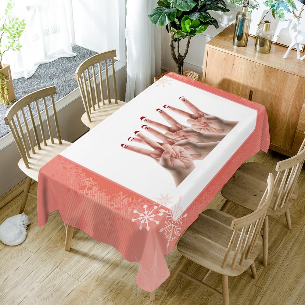 Mantel Antimanchas Estampado Beige Naranja Mantel Mesa Rectangular Poliéster Manteles de Mesa Lavable Mantel para Casa Comedor Cocina Fiesta Bodas Mantel Impermeable(140x200cm)