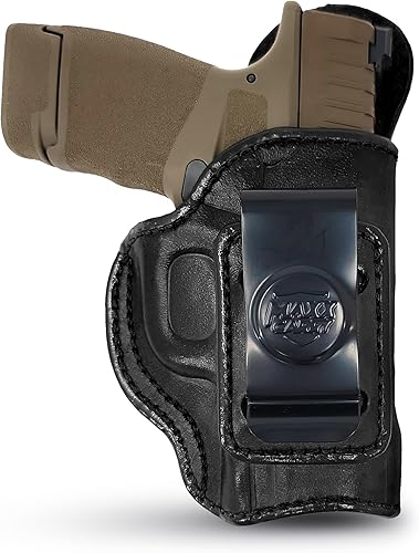 Miniatura 9 de PH - Funda de cuero genuino para pistola Springfield Hellcat - Funda táctica de cuero Iwb para pistola Springfield Hellcat - Funda oculta de cuero -
