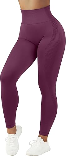 Miniatura 3 de OMKAGI - Leggings levanta glúteos para mujer pantalones deportivos de yoga con diseño de tiro alto y sin costuras