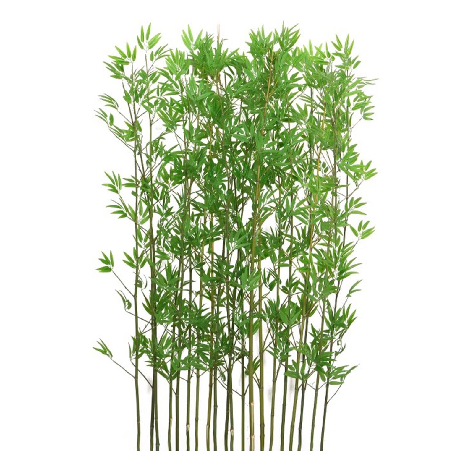20 Pezzi di Albero di Piante di Simulazione di bambù Artificiale, 1 m 1.2 m 1.5 m 1.8 m di Altezza Piante di Seta Verde finte Ornamenti paesaggistici per l'arredamento di casa e Ufficio del