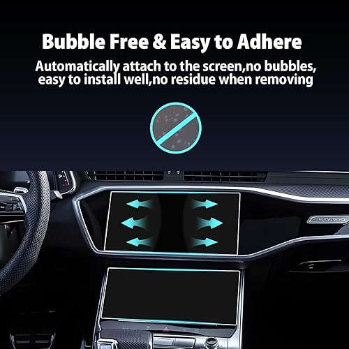 Miniatura 8 de LUWU Protector de pantalla para Audi A6 A7 Q8 2023 2024 Audi A6 A7 Q8 Accesorios 2019-2024 Audi A6 A7 Protector de pantalla de vidrio templado 9H