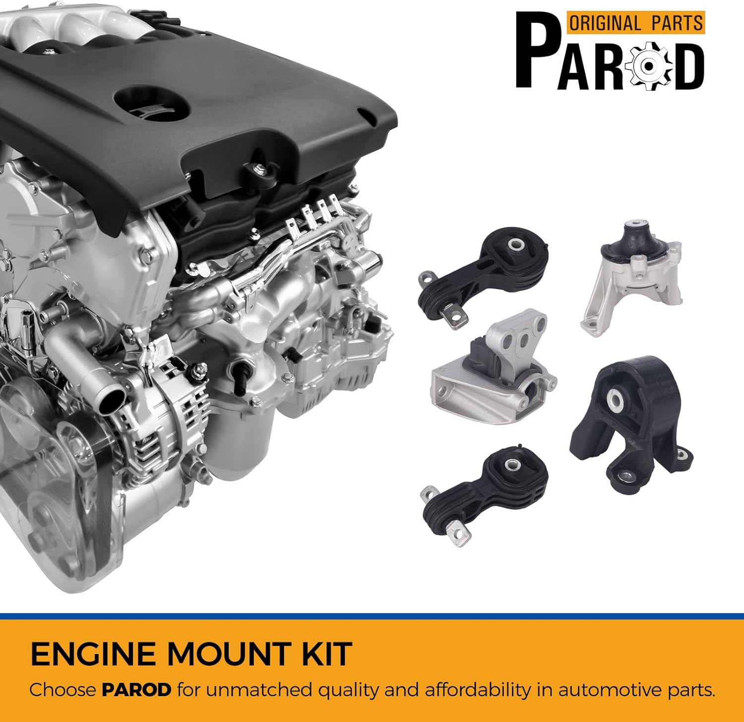 PAROD Engine Motor Mount Kit 4WD Fit for Honda CR-V 2007-2011 Replace#A4535 A4536 A4595 A4598 A65010