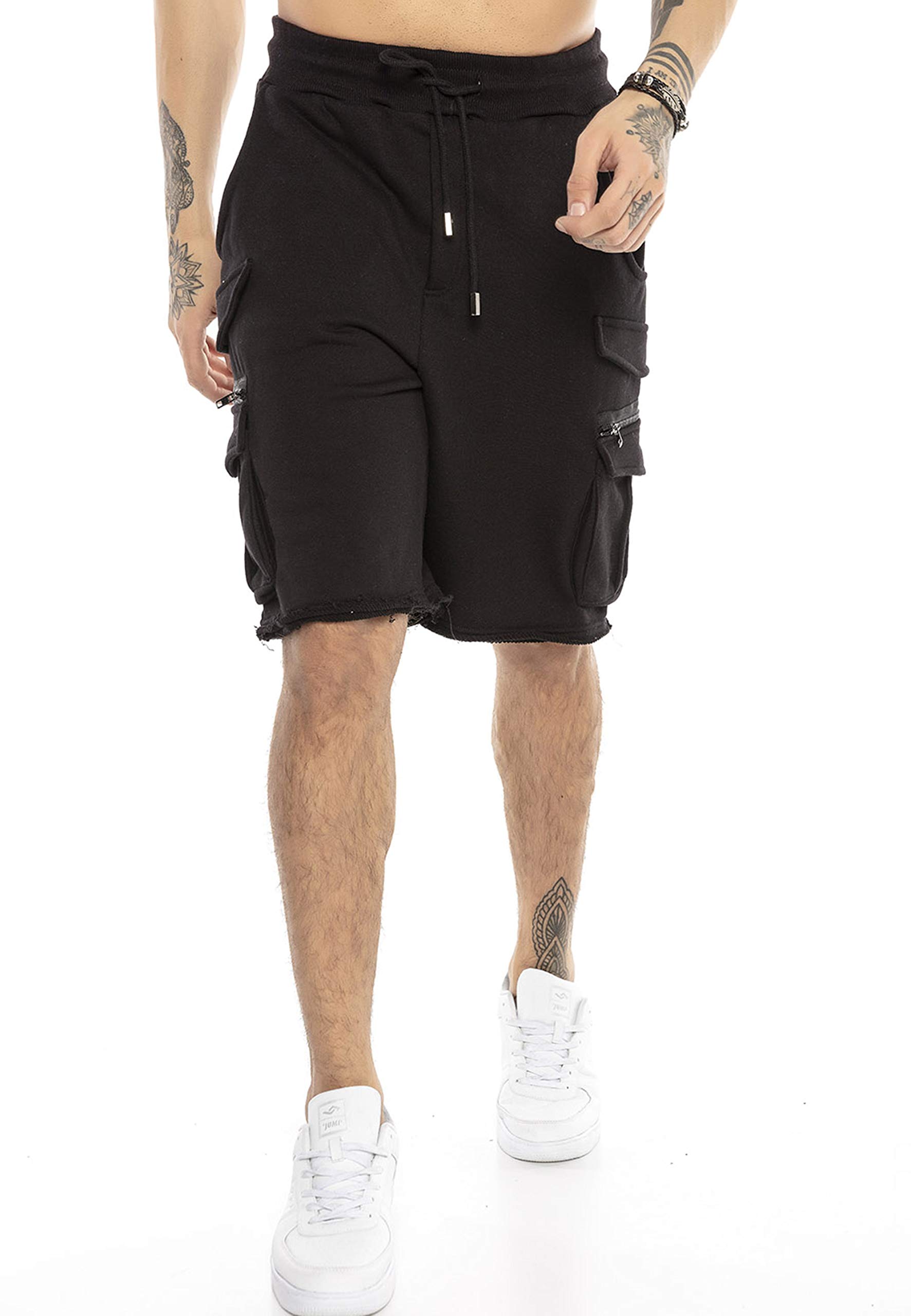 RED BRIDGE Pantalones Cortos Deportivos con Bolsillos de Carga Laterales para Hombres