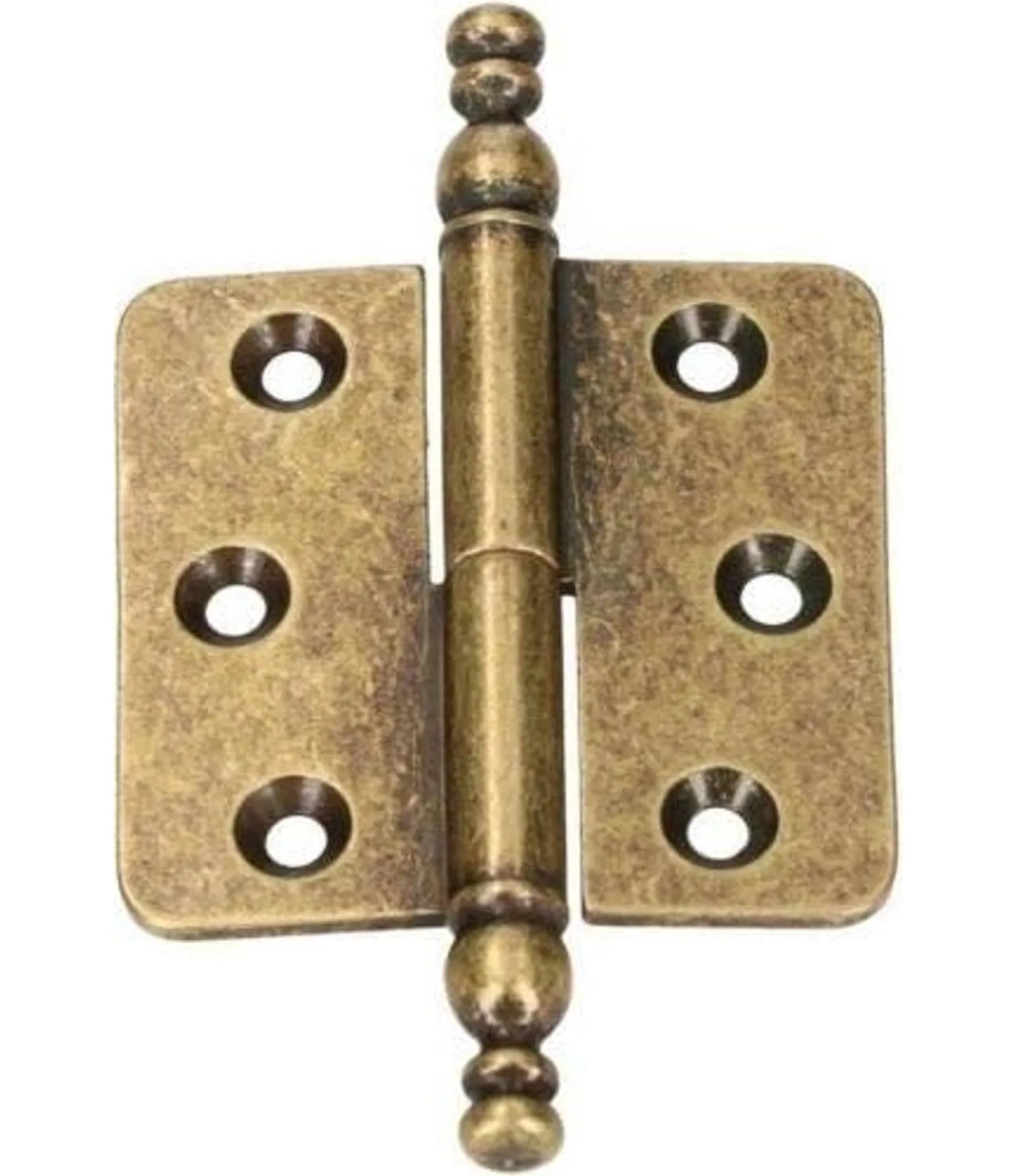 Kotarbau Old Brass Decorative Hinges 45 X 45 Mm Furniture Tape Style Tape Furniture Hinge Universal Various Colours Rust-Proof Left / Right Robust Practical ( Right)