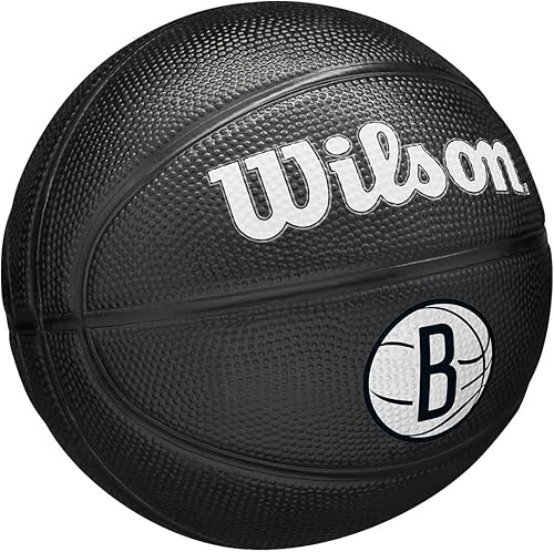 Miniatura 2 de Wilson Team Tribute Brooklyn Nets Mini Ball WZ4017604XB, Balones de baloncesto unisex, negro, 3 UE