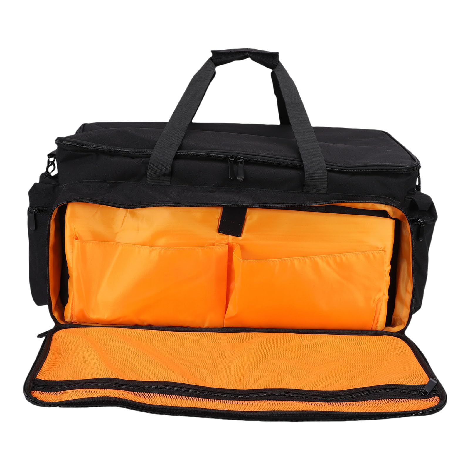 Bolsa para Cables de DJ, Bolsa para DJ de Gran Capacidad con 6 Divisores Desmontables y Forro de Espuma Gruesa, para Equipos de, Mezclador, Tocadiscos, Micrófono, Acces