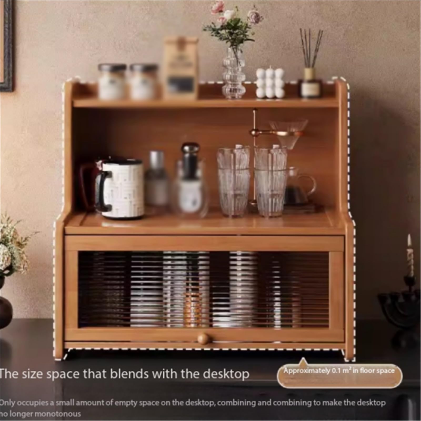 Tassenregal Becherhalter Desktop-Becheraufbewahrung Esstisch Schrank Arbeitsplatte Tee-Set-Platzierung