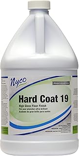 Nyco Hard Coat 19 High Gloss Floor Finish - 128 oz - 19% Solids Polymer Floor Finish Coating - Use as Seal & Finish - for Professional Facility Maintenance - (NL167-G4)