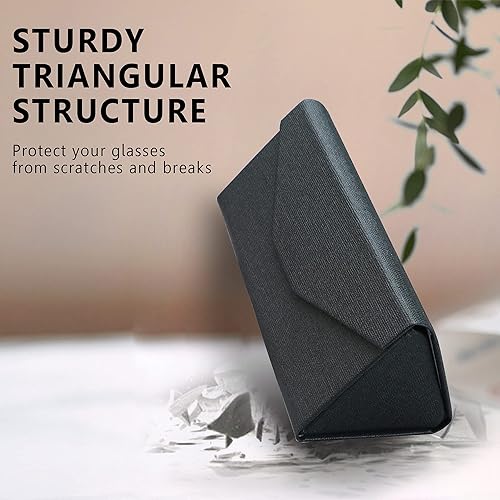 Miniatura 5 de Funda rígida para gafas con diseño plegable, funda portátil para gafas de sol para protección de gafas, ligera