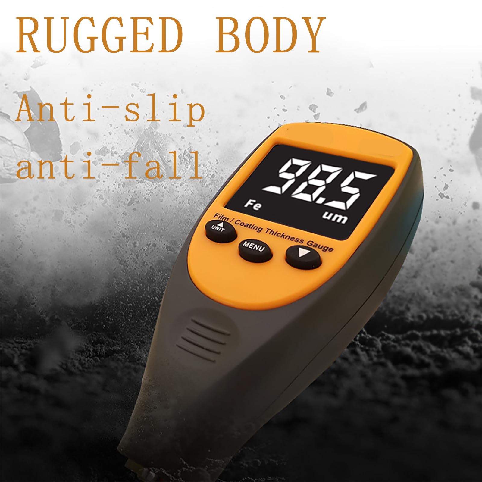 LHQYA Portable Thickness Gauge, Car Paint Tester Meter Detector, Measuring Range 0?1700um/Data Storage (20 Groups) /Automatic Calibration, for Manufacturing Metalworking Inspection