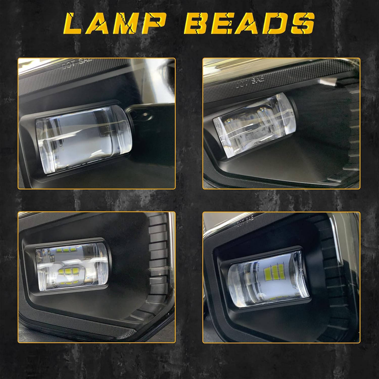 LED Fog Lights Assembly Pair for 2016 2017 2018 2019 2020 2021 2022 2023 Toyota Tacoma(Fits SR,SR5 Model Only), 1 Pair Bumper Driving Fog Lamps