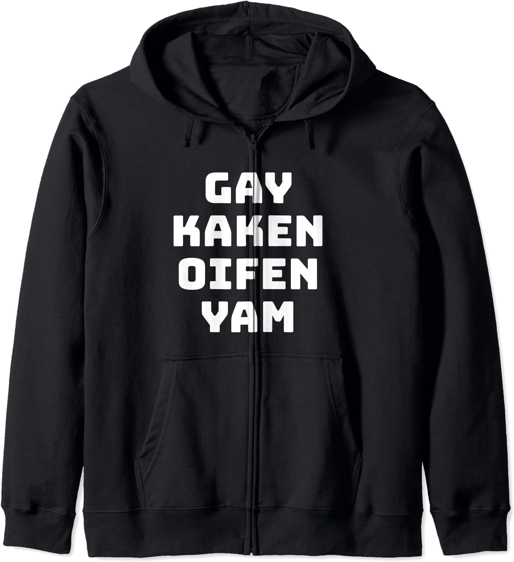 Gai Kaken Oifen Yam Yiddish Slang Jewish Humor Beach Ocean Zip Hoodie