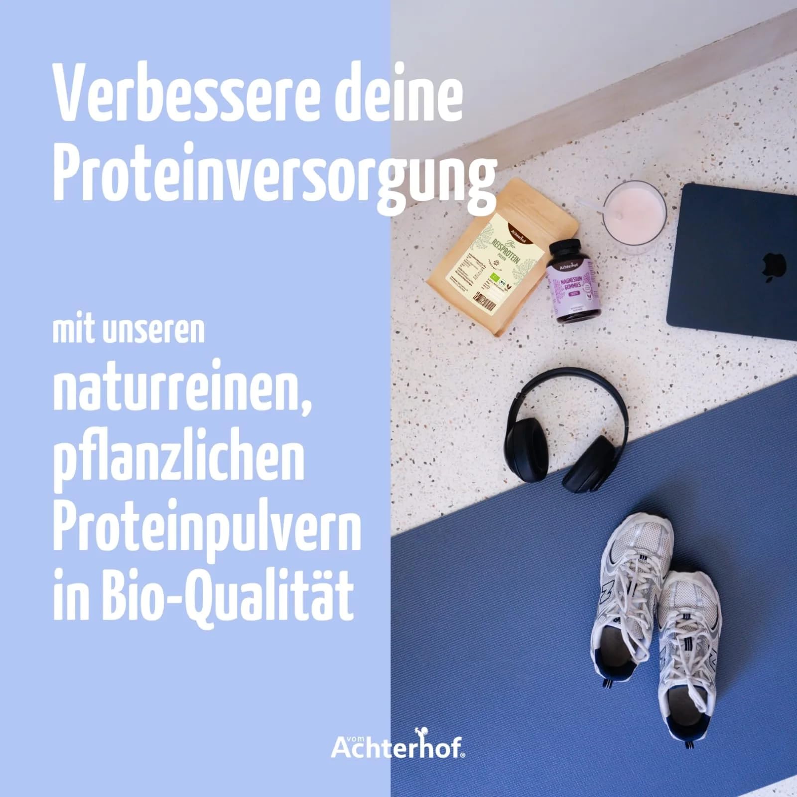 Reisprotein BIO | 1 KG | 83% Proteinanteil | Veganes Proteinpulver | Glutenfrei | direkt vom Achterhof