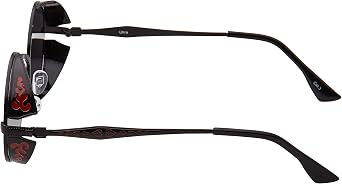UltraByEasyPeasyStore Steampunk Circle Sunglasses Retro Mens Women Cosplay Cyber Vintage UV400 Goggles