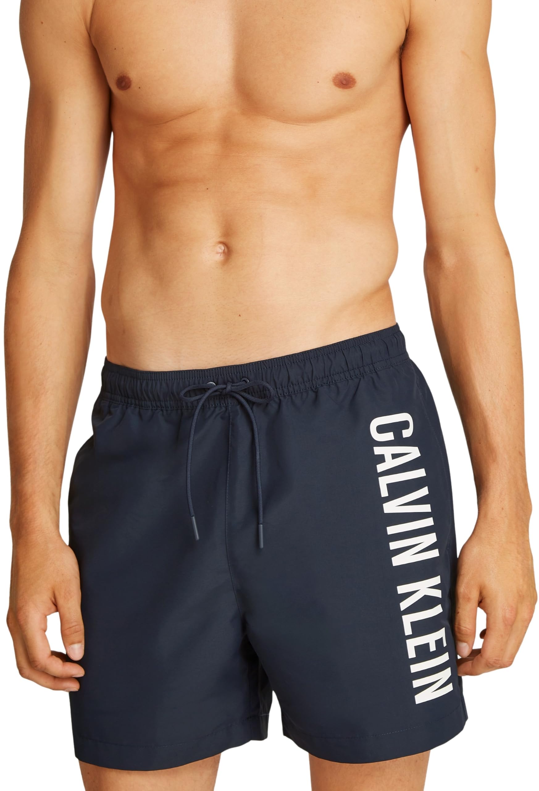 Calvin Klein Uomo Pantaloncino da Bagno Medium Drawstring con Logo