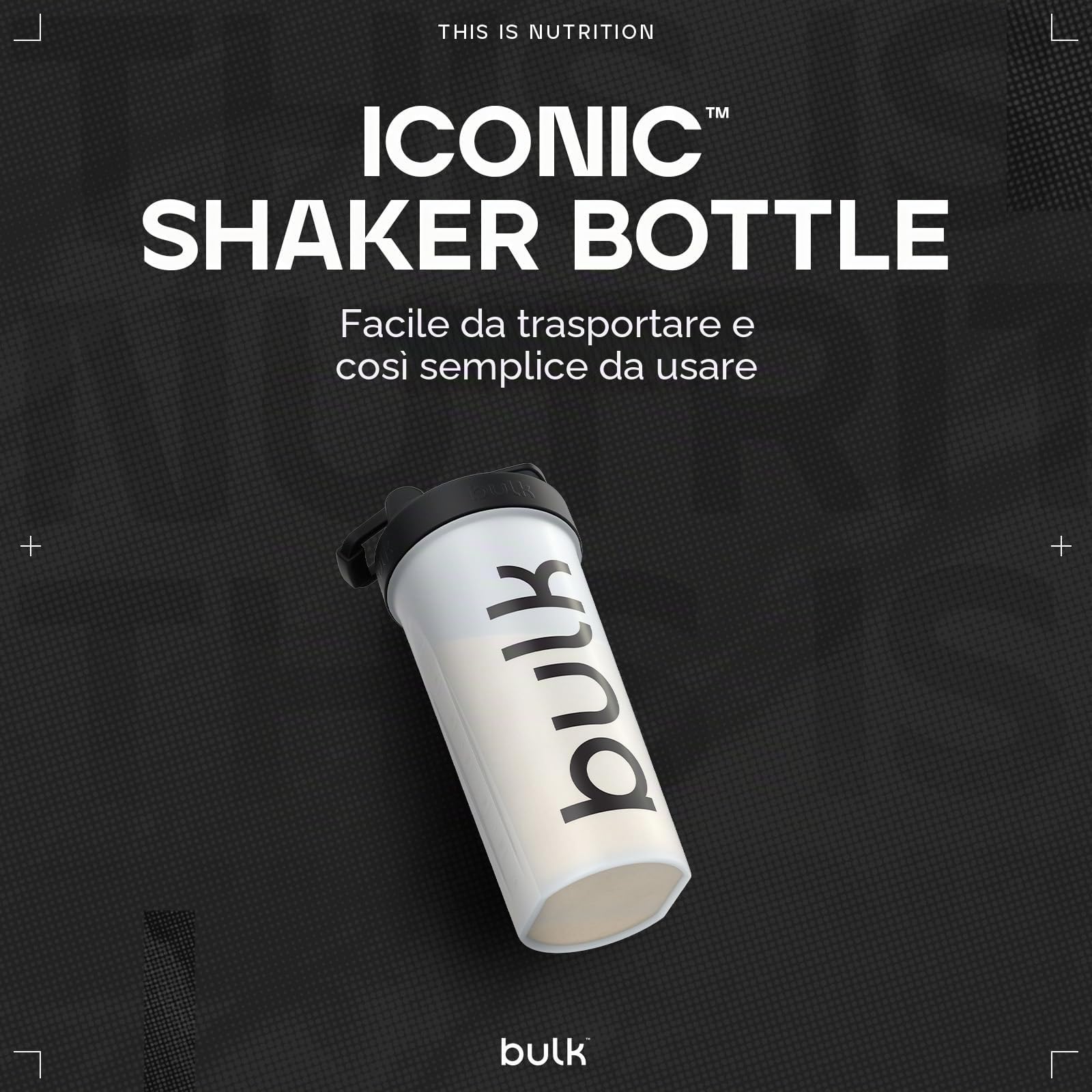 Bottiglia Bulk Iconic Shaker, con sfera di miscelazione in filo metallico, trasparente, 750 ml (confezione da 1)