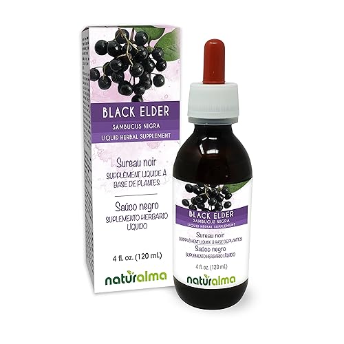 Naturalma Black Elder (Sambucus nigra) Flower (Elderflower) and Fruit (Elderberry)