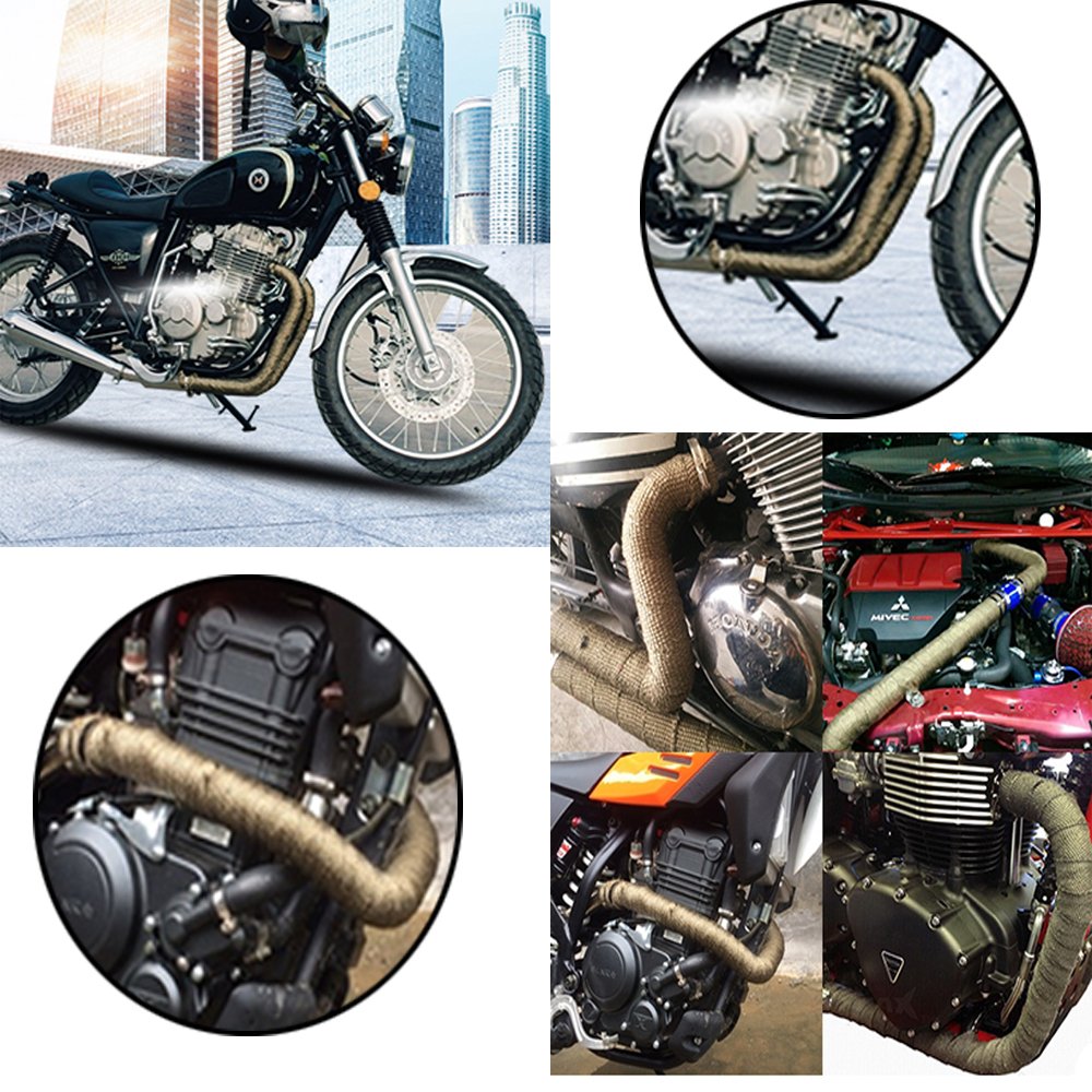 Nastro Termico Isolante In Fibra Di Basalto | 2x10m Per Marmitte E Collettori | Resistente Fino A 1200°C - Foto 5