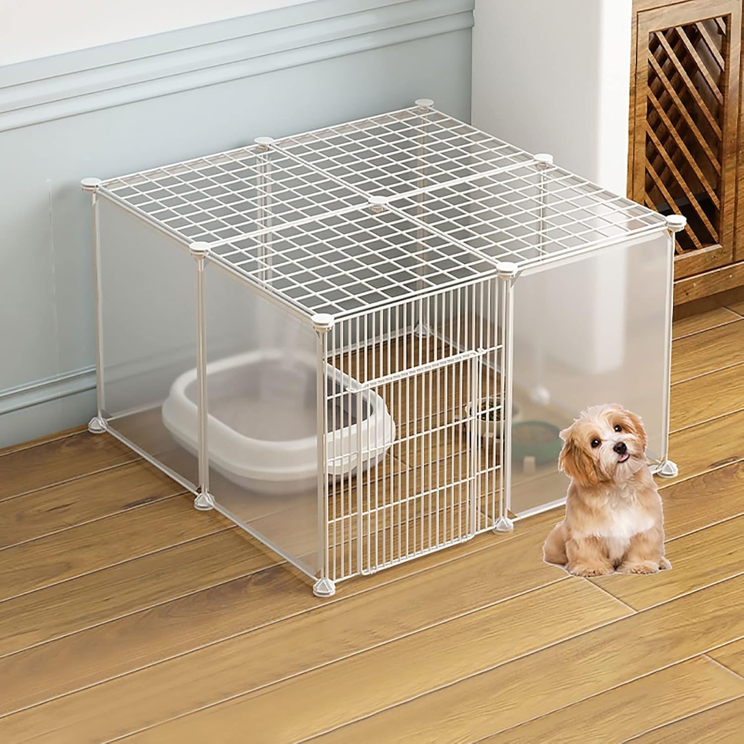 Gabbia per Gatti - Gabbie per Gatti Recinto per Gatti da Interno Recinto per Gatti Gabbia per furetti Trasportini per Cani Cucce per Gatti Facile da Pulire - Ampio Spazio per Esercizi Ideale