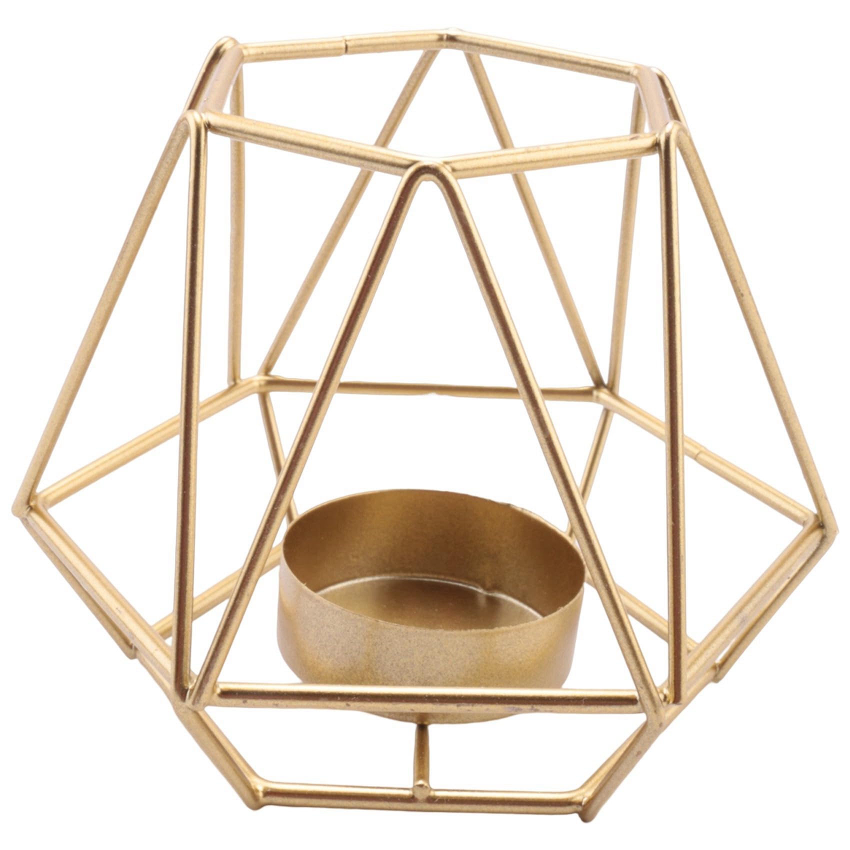 16 Stück Metall Geometrisches Design Teelicht Votivkerzenhalter Hohl Teelichthalter