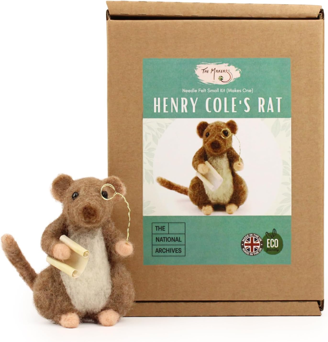 Wizardi Beginner Needle Felting Kit for Adults - Henry Cole's Rat. Animal Felting Kit 10cm Tall. Felting Tools. Wool Felting Supplies. Felt Crafts. Wool Felt. The Makerss