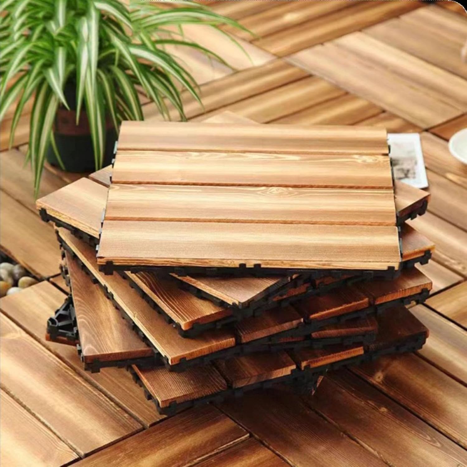 Baldosas de cubierta compuestas madera y plástico