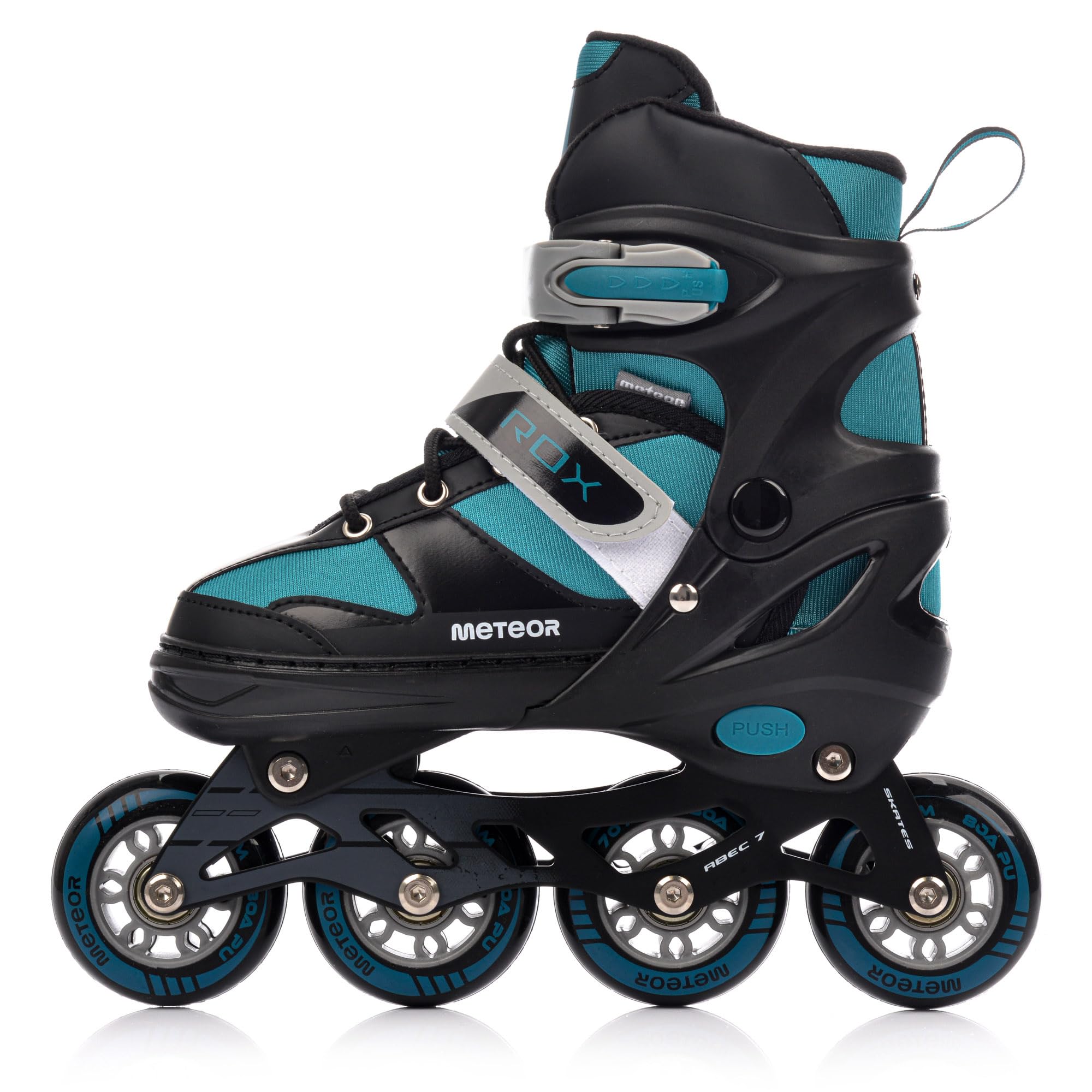 Inline Skates Children's Kids Inliners Roller Skates Rollers ABEC 7 Carbon Children's Inline Skates Adjustable Shoe Size (Turquoise, S 30-33) โ image 1