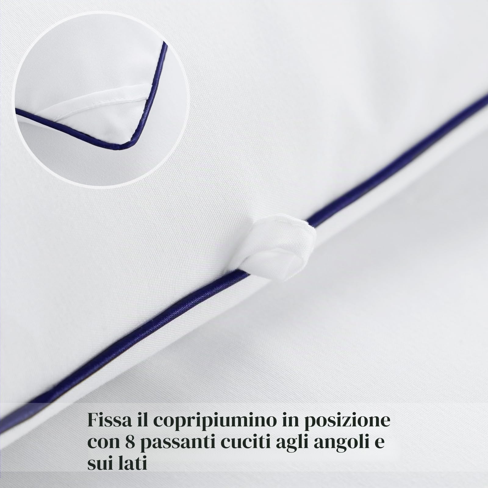 Aisbo Piumino Letto Matrimoniale Invernale 220x240, Piumone 4 Stagioni 220 x 240 cm, Trapunta in Microfibra Sintetica,Chaud e Morbido Bianco