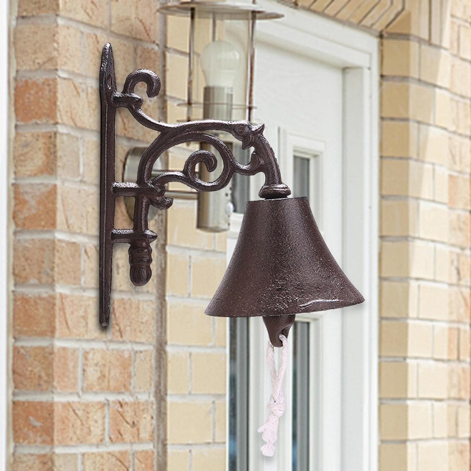 Heavy Duty Cast Iron Wall Bell, Garden Decoration Welcome Sign Chime Accessories Front Doorbell, Outdoor Iron Door Garden Porch, Vine Bell (Vine Bell)