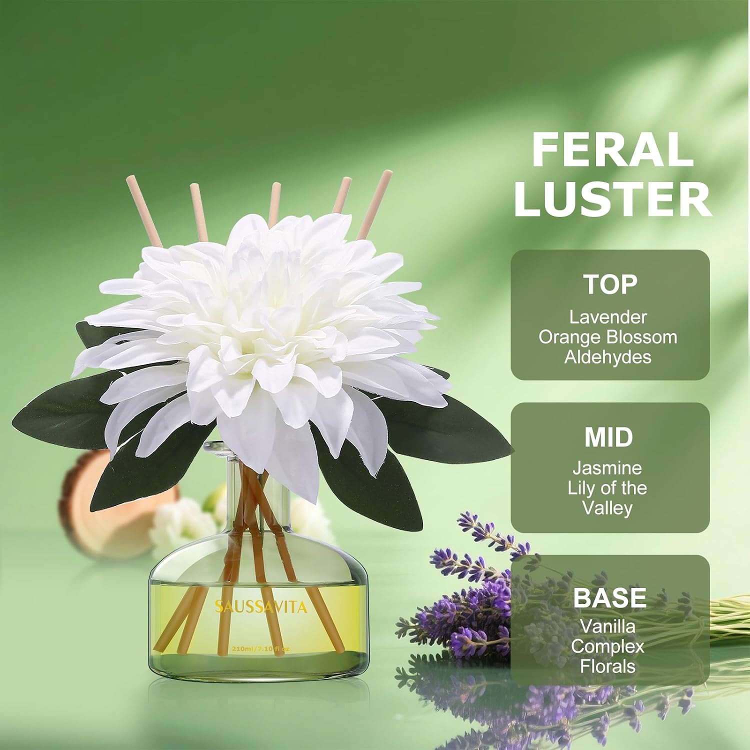 Reed Diffuser Set 7.10oz Unfettered Dew Scented Air Freshener for 120 Days image 3