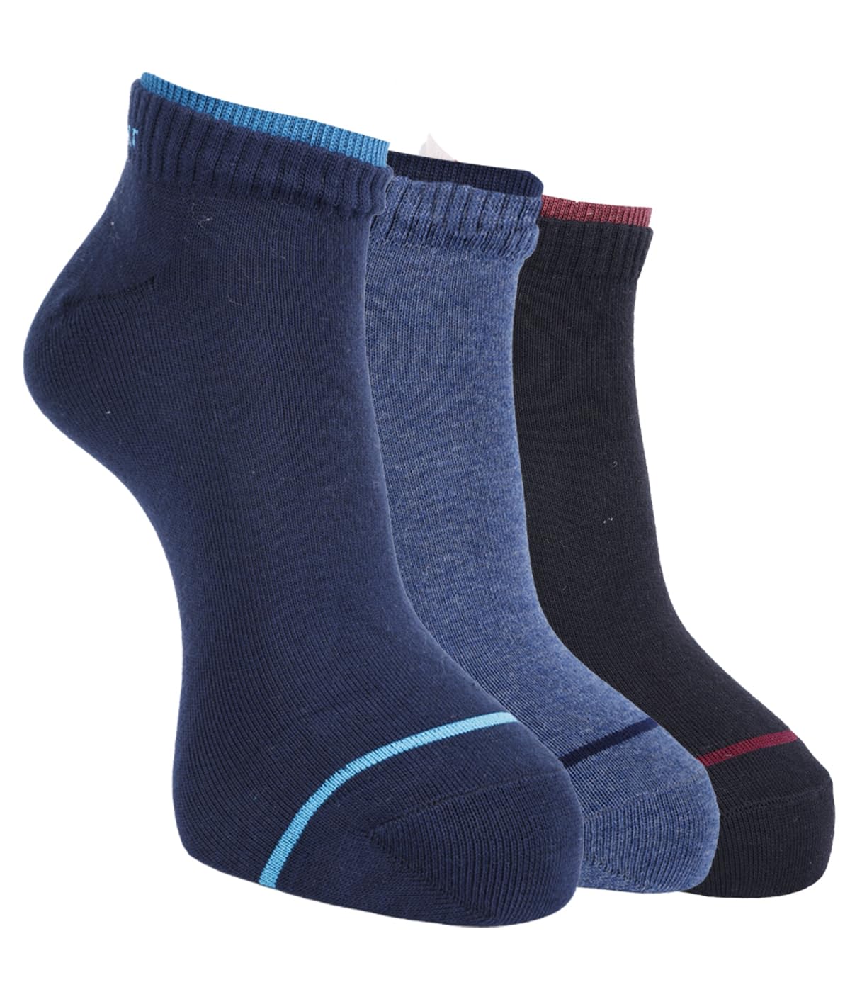 force nxt BY Dollar Socks for Men Solid Ankle Length Cotton Socks, Free Size, Pack of 3 (Multicoloured)-picture-10