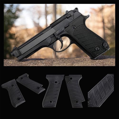 Miniatura 5 de Cool Hand G10 Grips for Beretta 92S Aggressive CheckeredTactical Checkered Texture Black Gun Grips Screws Included Thickness 14 5 Colors for Your