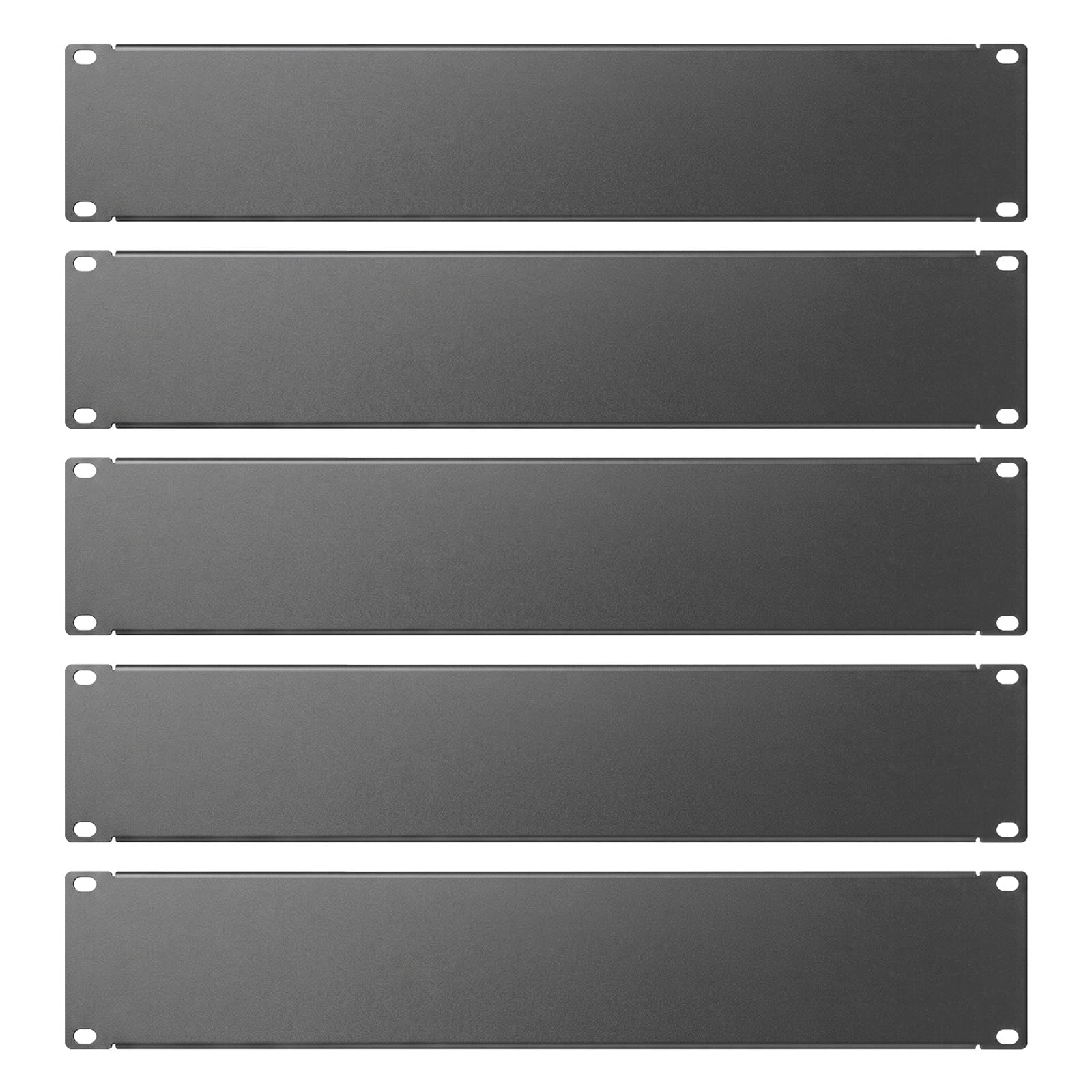 2U Screw Mount Blank Panel, Heavy-Duty Cold Rolled Steel Rack Filler Panel