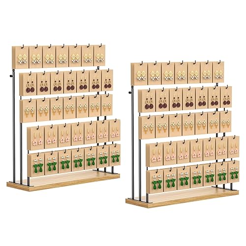 ORLESS 2 Pcs Jewelry Display for Vendors, Earring Display Stand