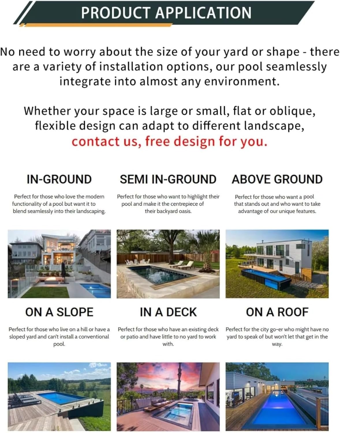 Fiberglass Container Pool 40FT Above Ground Swimming Pool with Filtration Pump, Modular Steel Frame Backyard Pool for Residential Patio Garden