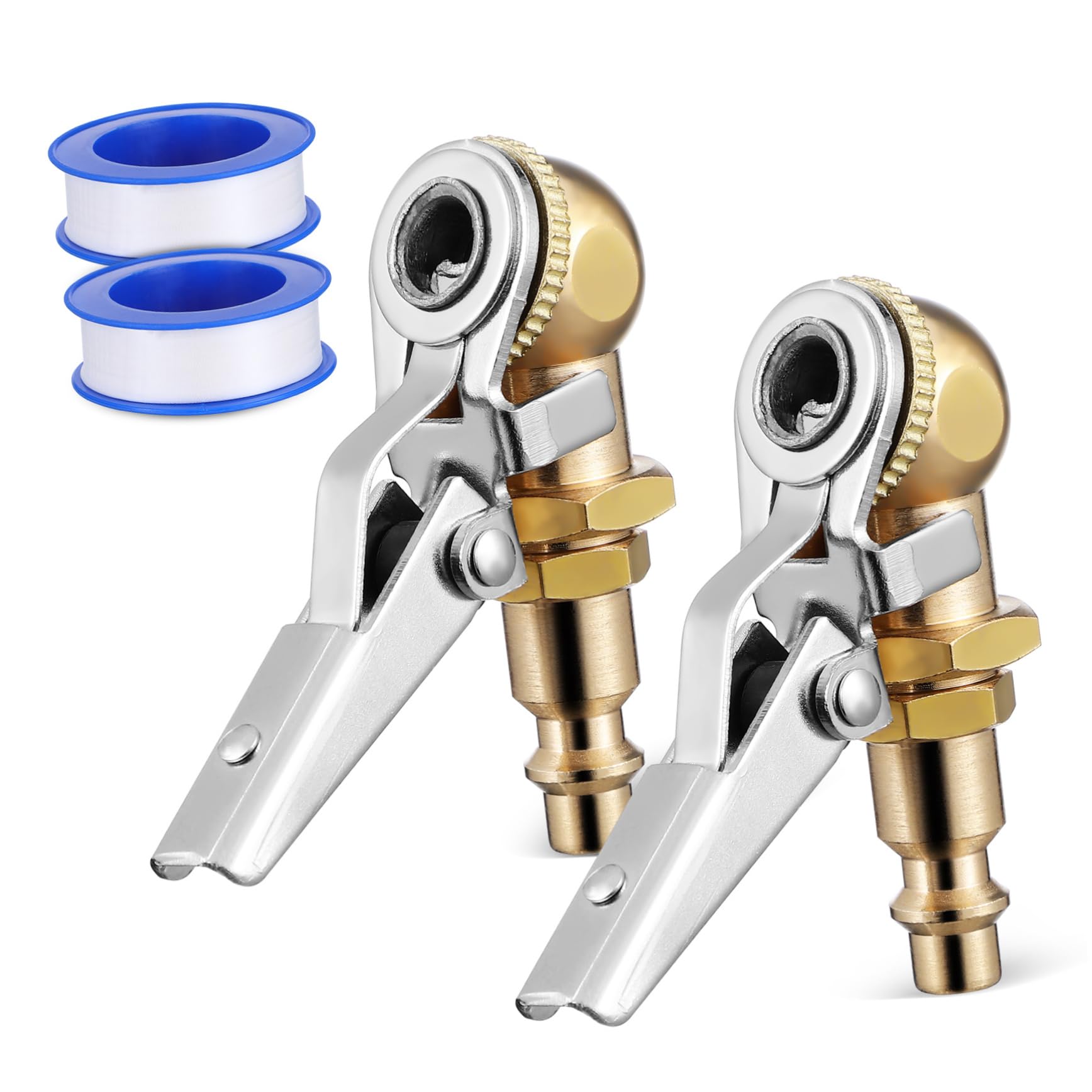 MOLUCKFU Brass Tire Chuck Locking Feature Air Chuck Fittings for Car Motorcycle Auto and Truck