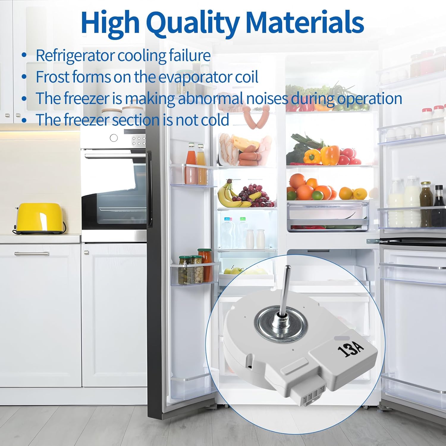 RF260BEAEBC RF266AERS RF4287HARS Refrigerator Evaporator Fan Motor Compatible with Samsung RF263TEAESG RF263BEAESR RF26J7500SR RF26J7510SR RF260BEAESR RF260BEAESG RF265AABP RF28HMEDBSR RF263BEAESG