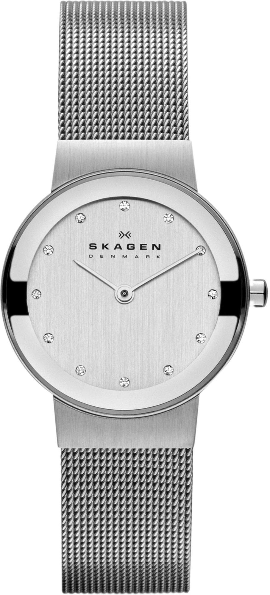 Skagen Freja Lille Damenuhr, Quarz-Zweizeigerwerk mit Edelstahl- oder Lederarmband