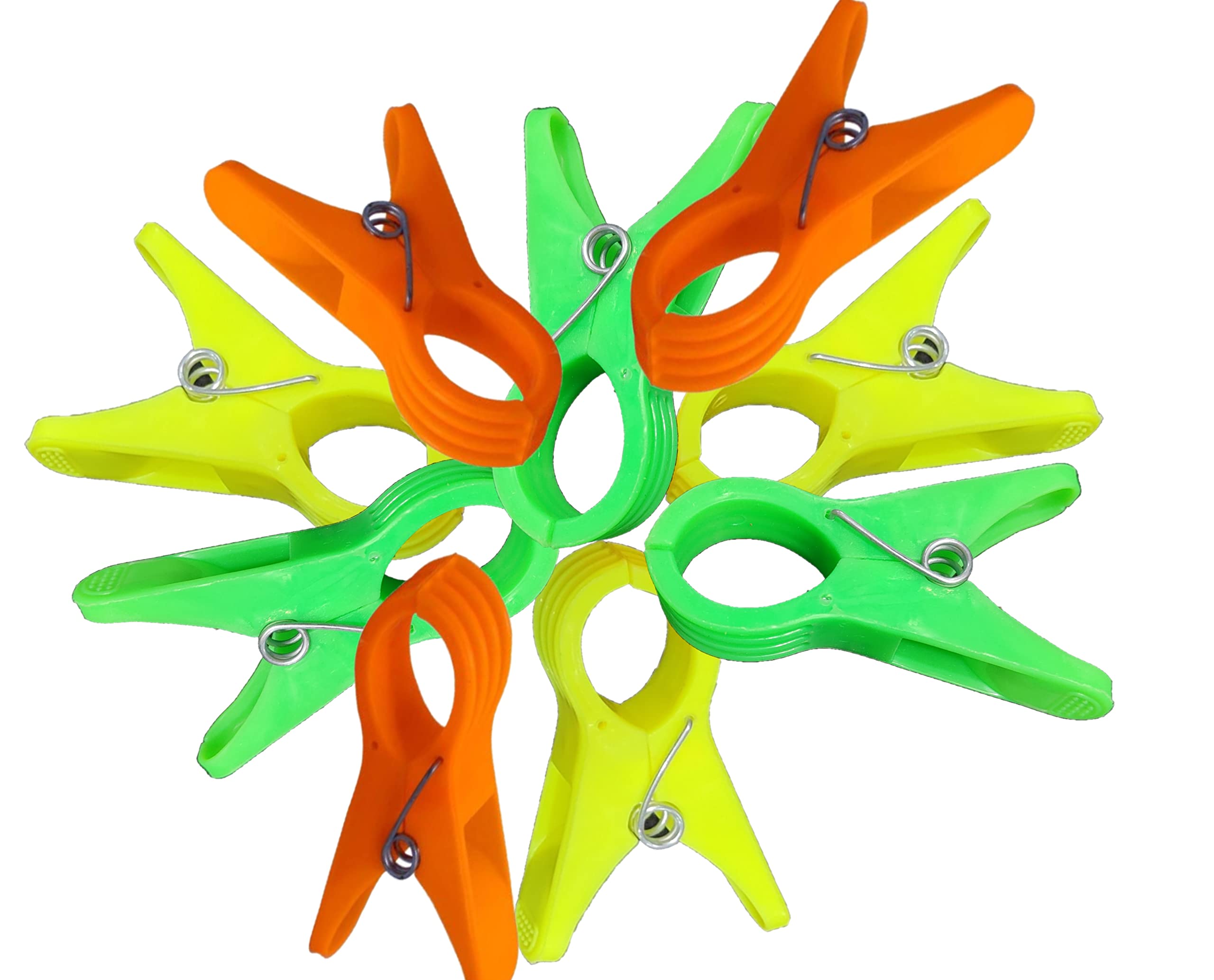 Heavy Duty Jumbo Size Cloth Pegs_Cloth Drying Pins/Clips_Extra-Large Size_All New Clamp Design_(Pack 0f 12Pcs.)