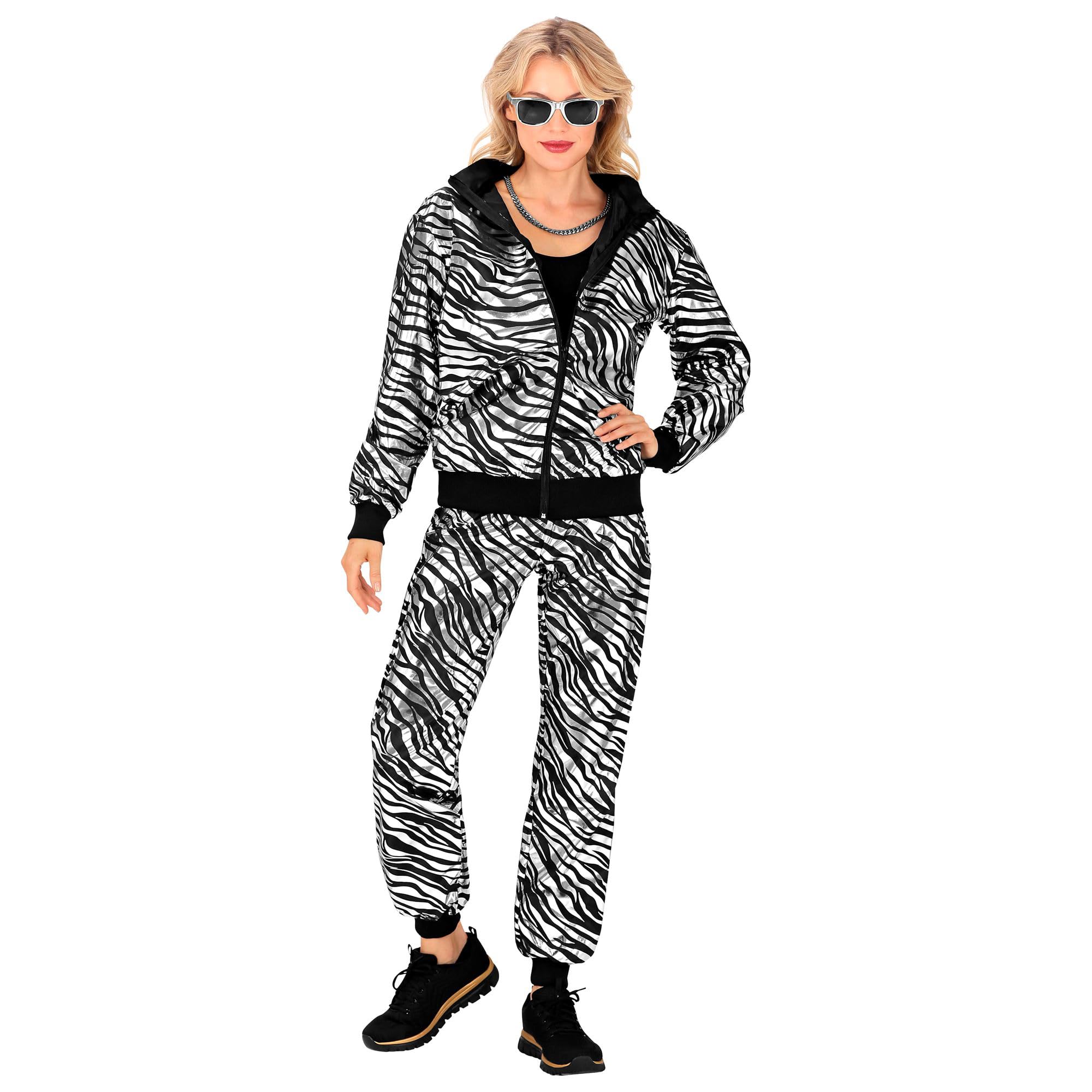W WIDMANN MILANO Party Fashion - Disfraz de chándal, estampado animal, atuendo de los años 80, chándal para carnaval y fiestas