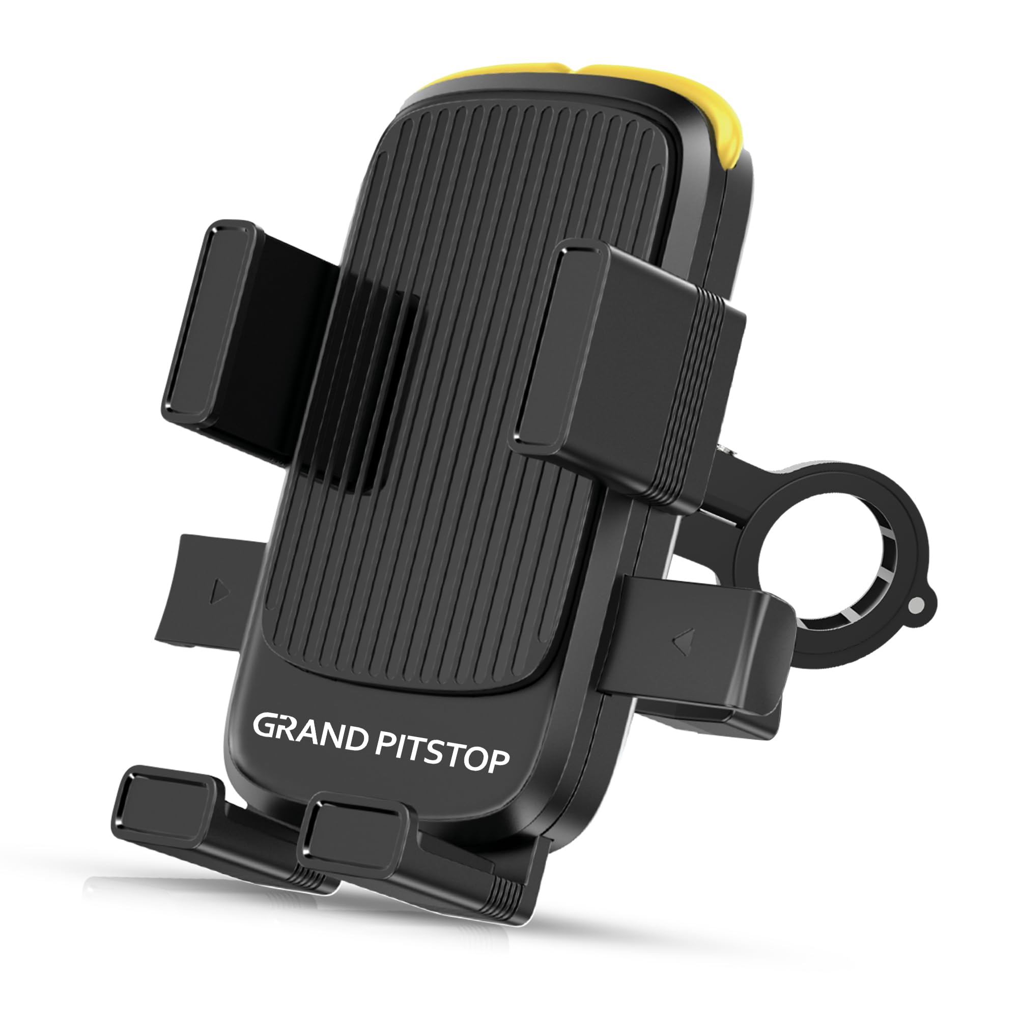 GRAND PITSTOP Silicone Mobile Holder for Bikes, Cool Grip B1 Bike Mobile Holder for Maps and GPS, One Click Locking, Firm Gripping, Anti Shake, Stable Cradle Clamp & 360° Rotation Handle Phone Mount-image-45
