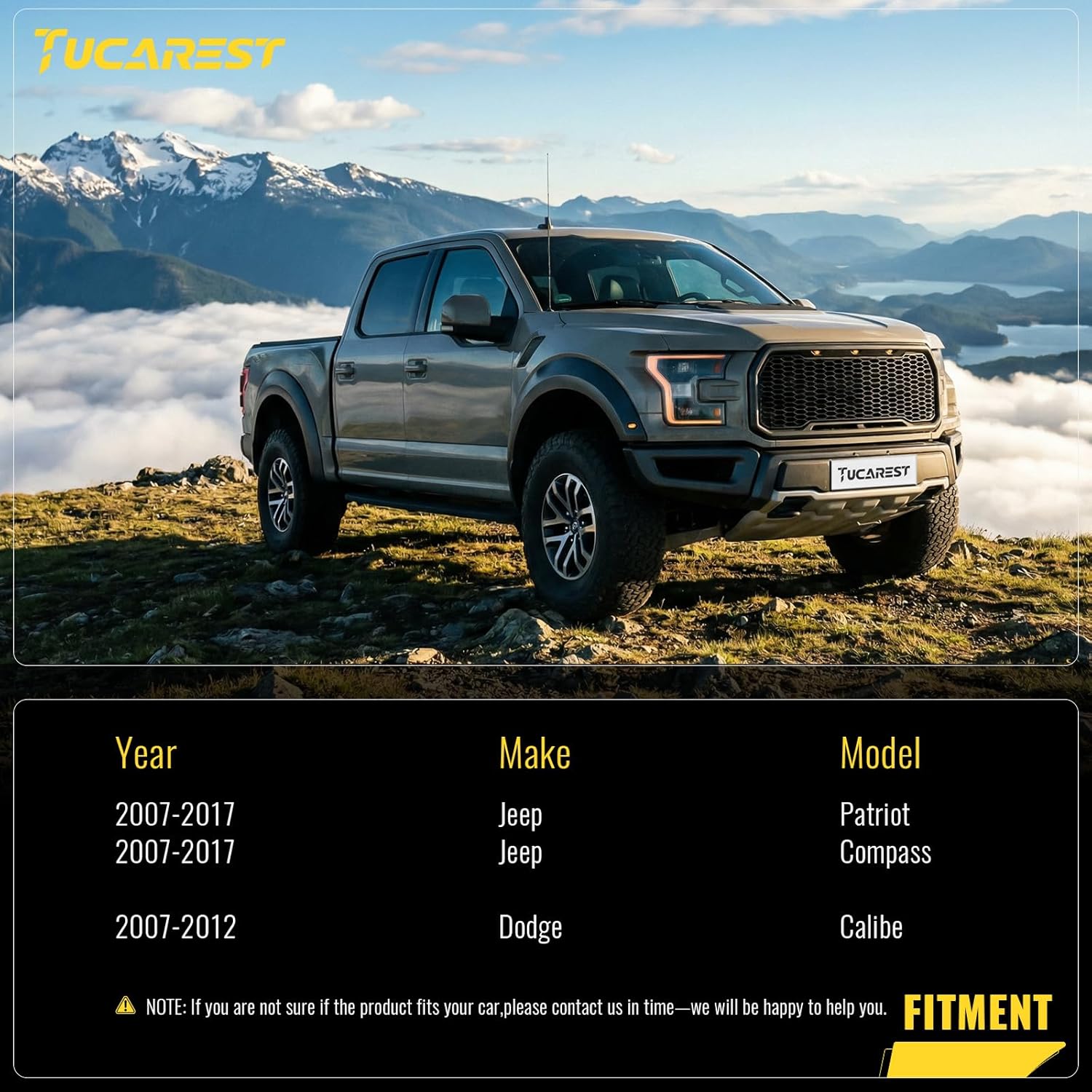 TUCAREST 2Pcs K641281 Left Right Rear Upper Control Arm (Lateral Link) Compatible With 2007-2012 Do-dge Caliber /07-17 Je-ep Compass (w/MK Body Code), 07-17 Patriot Suspension