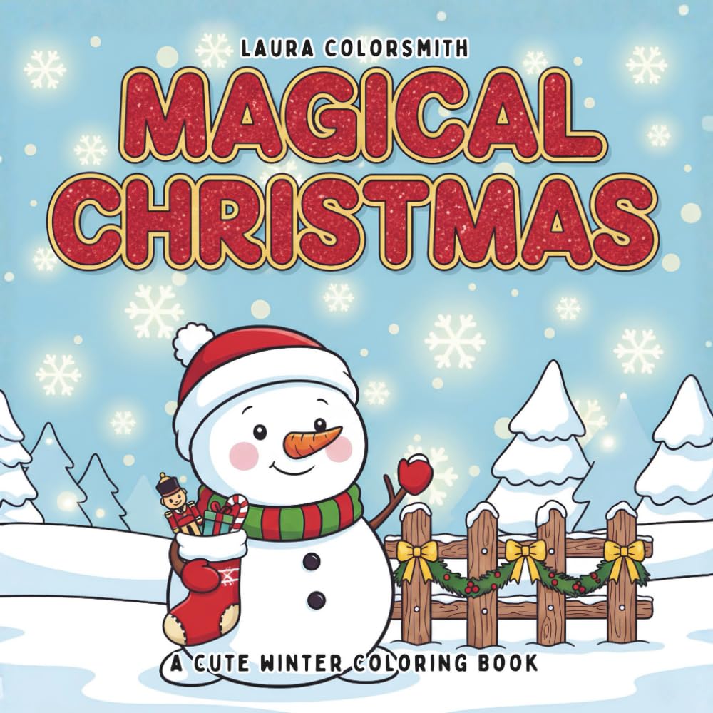 Magical Christmas - A Cute Winter Coloring Book: A Festive Holiday Coloring Book Filled with Santa, Reindeer, Cozy Winter Scenes, and Whimsical Christmas Fun for All Ages