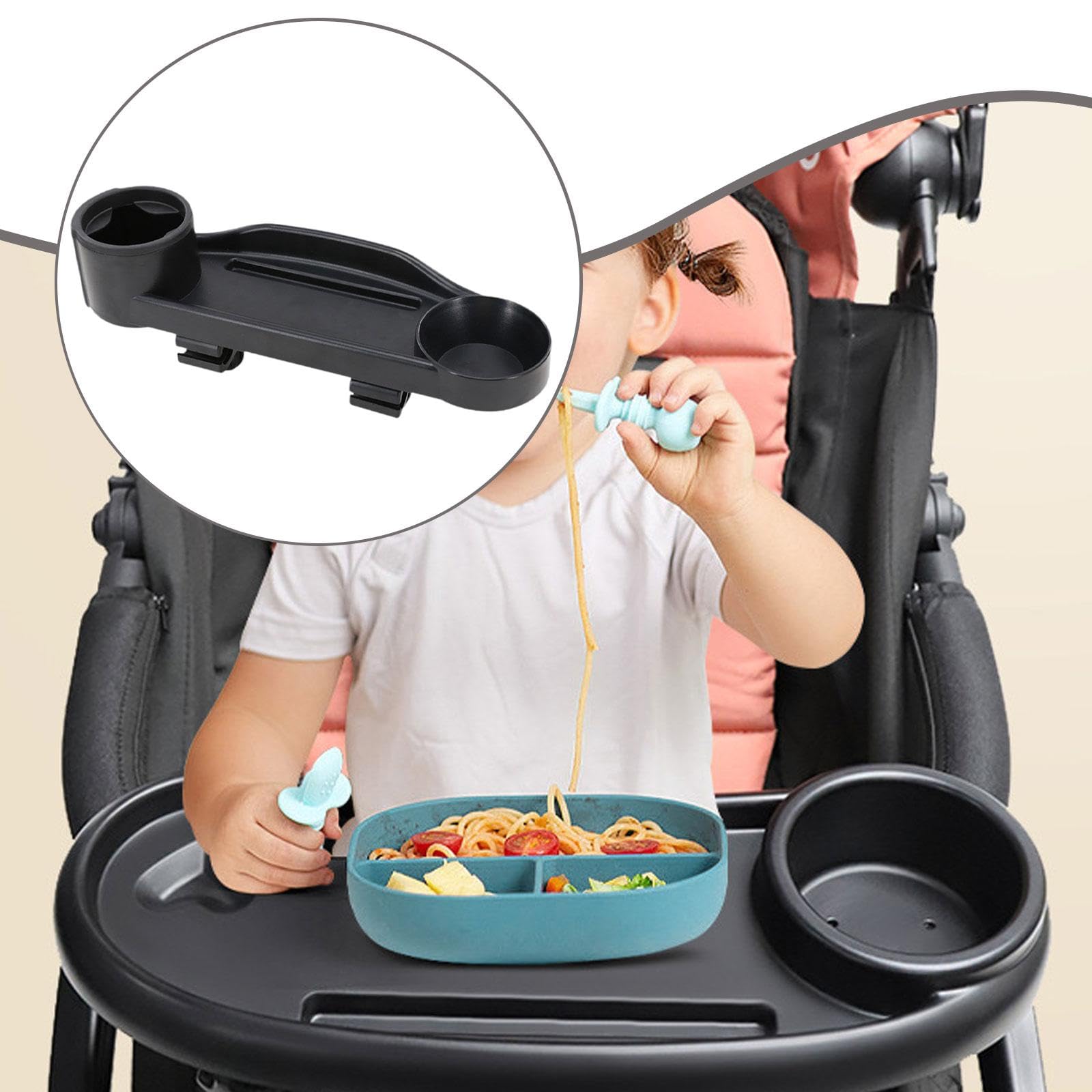 Qianly Plateau pour Poussette, Noir, Accessoire Professionnel Facile à Utiliser pour
