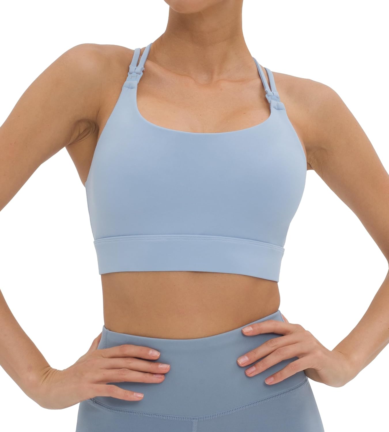 V VOCNI Nursing Bras for Breastfeeding Maternity Sports Bras Tank Top Sexy Workout Yoga Pregnancy Bra - Image 4