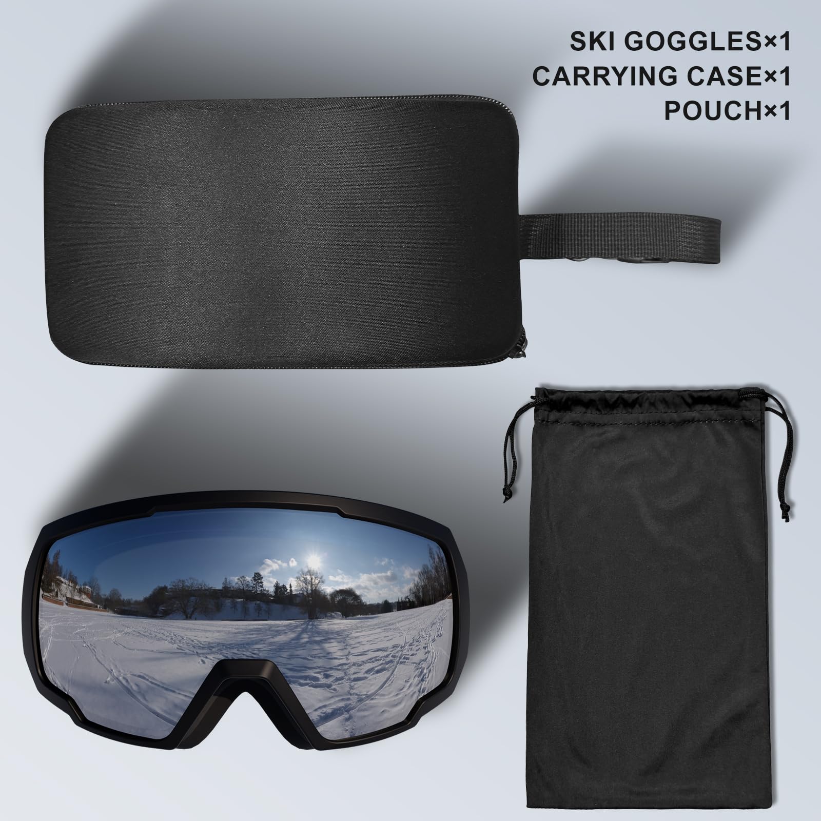 Gogle narciarskie snowboard skuter śnieżny mężczyźni kobiety młodzież, przeciwmgielne okulary OTG snowboard narciarstwo śnieg sporty gogle dla dorosłych