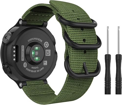 MoKo Correa de reloj para Garmin Forerunner 235, correa de repuesto ajustable de nailon fino para Garmin Forerunner 235220230620630735XT Smart Band