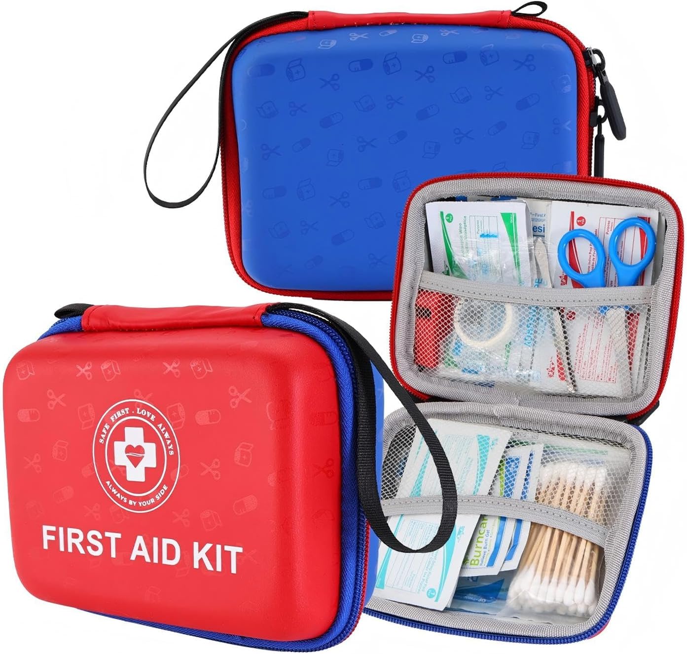 165-Piece Emergency First Aid Kit – Compact Dual-Color for Home & Travel 165-Piece Emergency First Aid Kit – Compact Dual-Color for Home & Travel